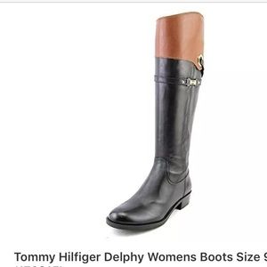 Tommy Hilfiger Delphy riding boots, 2-toned size 8